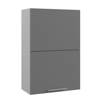 Ройс ПГПМ 600 Шкаф верхний Blum Aventos HF (Графит софт/корпус Серый) в Ленске - lensk.mebel54.com | фото