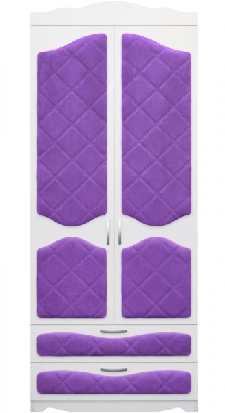 Шкаф 2-х створчатый с ящиками серии Иллюзия 32 Фиолетовый в Ленске - lensk.mebel54.com | фото