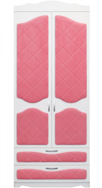 Шкаф 2-х створчатый с ящиками серии Иллюзия 89 Розовый в Ленске - lensk.mebel54.com | фото
