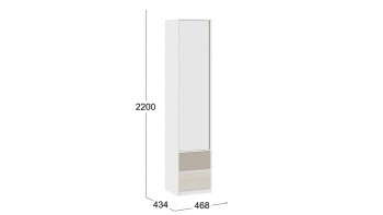 Шкаф для белья комбинированный «Сканди» Дуб Гарден/Белый/Глиняный серый в Ленске - lensk.mebel54.com | фото