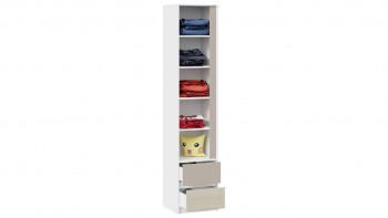 Шкаф для белья комбинированный «Сканди» Дуб Гарден/Белый/Глиняный серый в Ленске - lensk.mebel54.com | фото