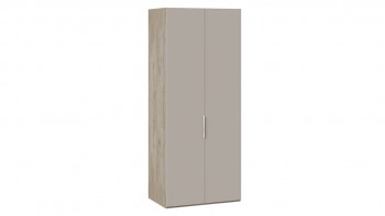 Шкаф для одежды с 2 глухими дверями «Эмбер» Баттл Рок/Серый глянец в Ленске - lensk.mebel54.com | фото