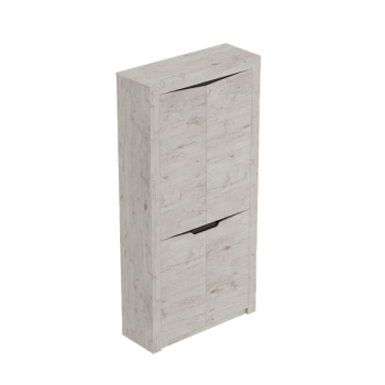 Шкаф двухдверный Соренто с комплектом полок (3 шт) Дуб бонифаций/Кофе структурный матовый в Ленске - lensk.mebel54.com | фото