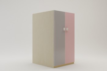 Шкаф под кровать второго яруса Грэйси (Розовый/Серый/корпус Клен) в Ленске - lensk.mebel54.com | фото