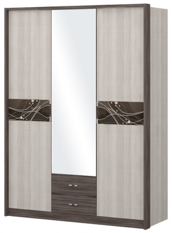 Шкаф трехстворчаты с зеркалом Шк68.1 Николь в Ленске - lensk.mebel54.com | фото
