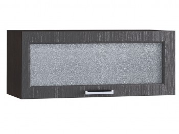 Шкаф верхний горизонтальный со стеклом 800, ШВГС 800 (Клен серый/корпус венге) в Ленске - lensk.mebel54.com | фото