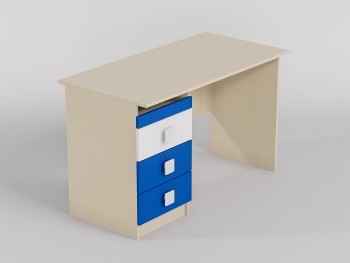 Стол (прямая столешница) Скай люкс (Синий/Белый/корпус Клен) в Ленске - lensk.mebel54.com | фото