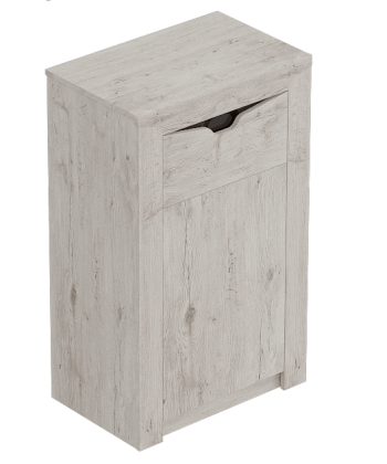 Тумба с дверцей и ящиком Соренто Дуб бонифаций/Кофе структурный матовый в Ленске - lensk.mebel54.com | фото